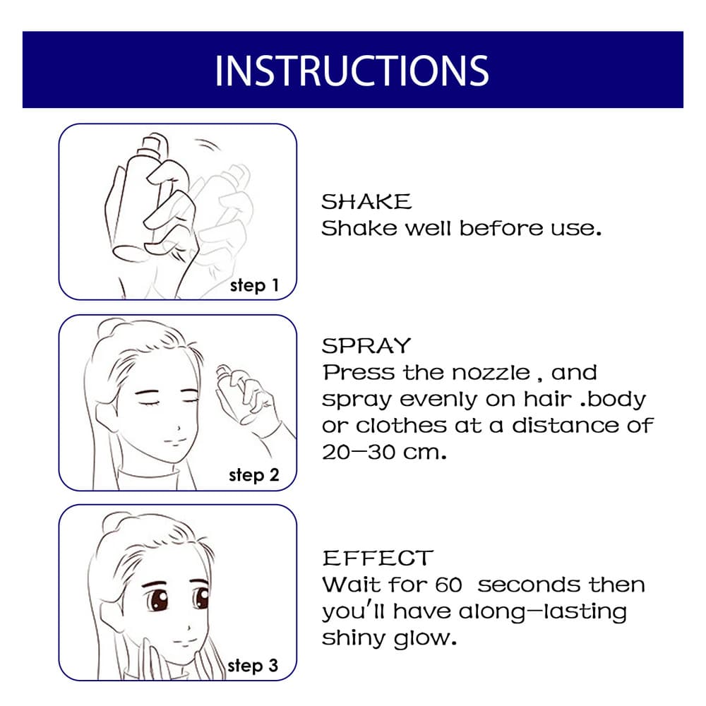 Glitter Spray,Long-Lasting Sparkle Effect Shiny Glitter Spray For Hair Body - thumbnail 6