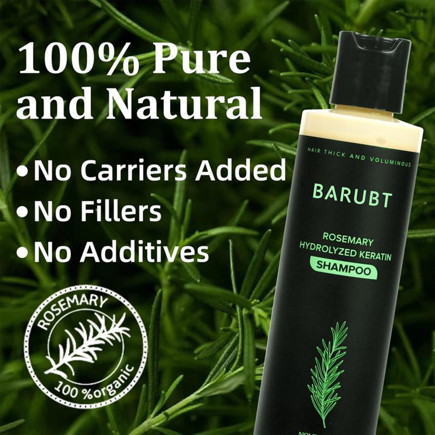 Rosemary Hydrolyzed Keratin Shampoo, Sulfate-Free, Cruelty-Free For Smooth & Shiny Hair - image 1