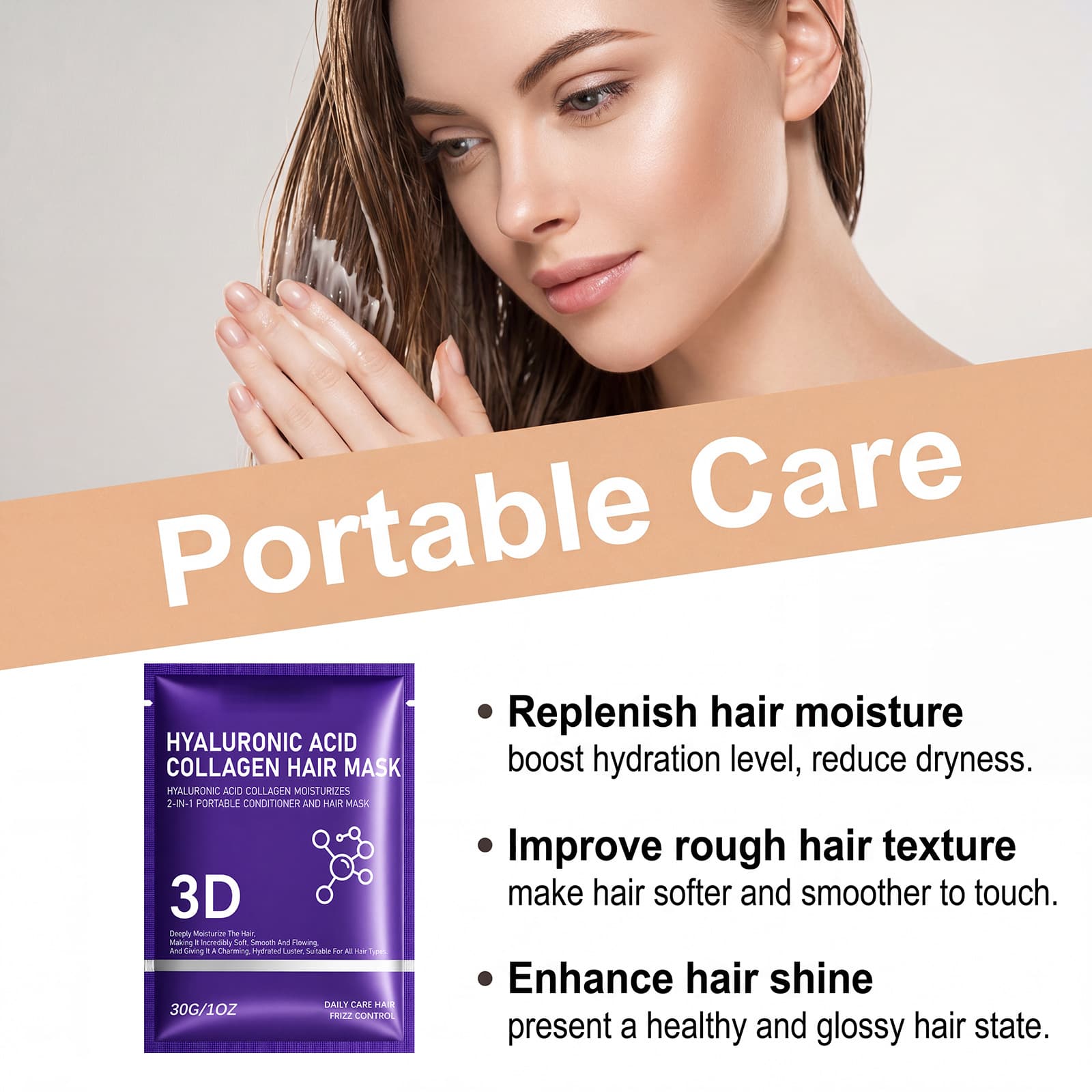 Hyaluronic Acid Moisturizing Hair Care Film - image 1