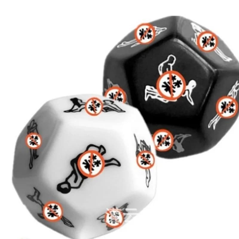 Twelve sided adult game dice for couples