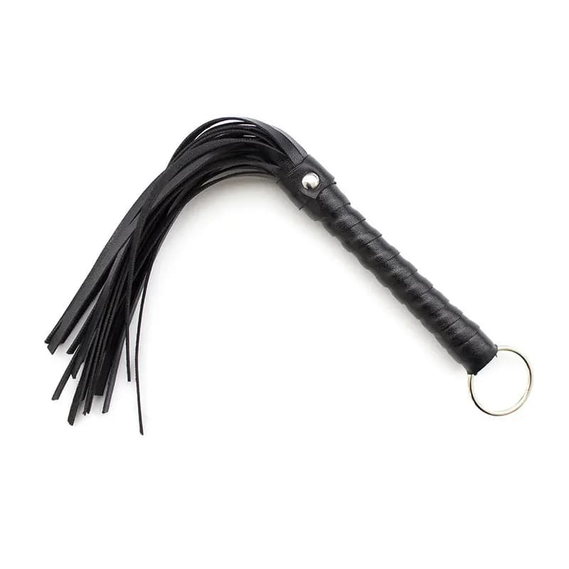 Adult bondage and spanking restraint kit with flogger - image 1