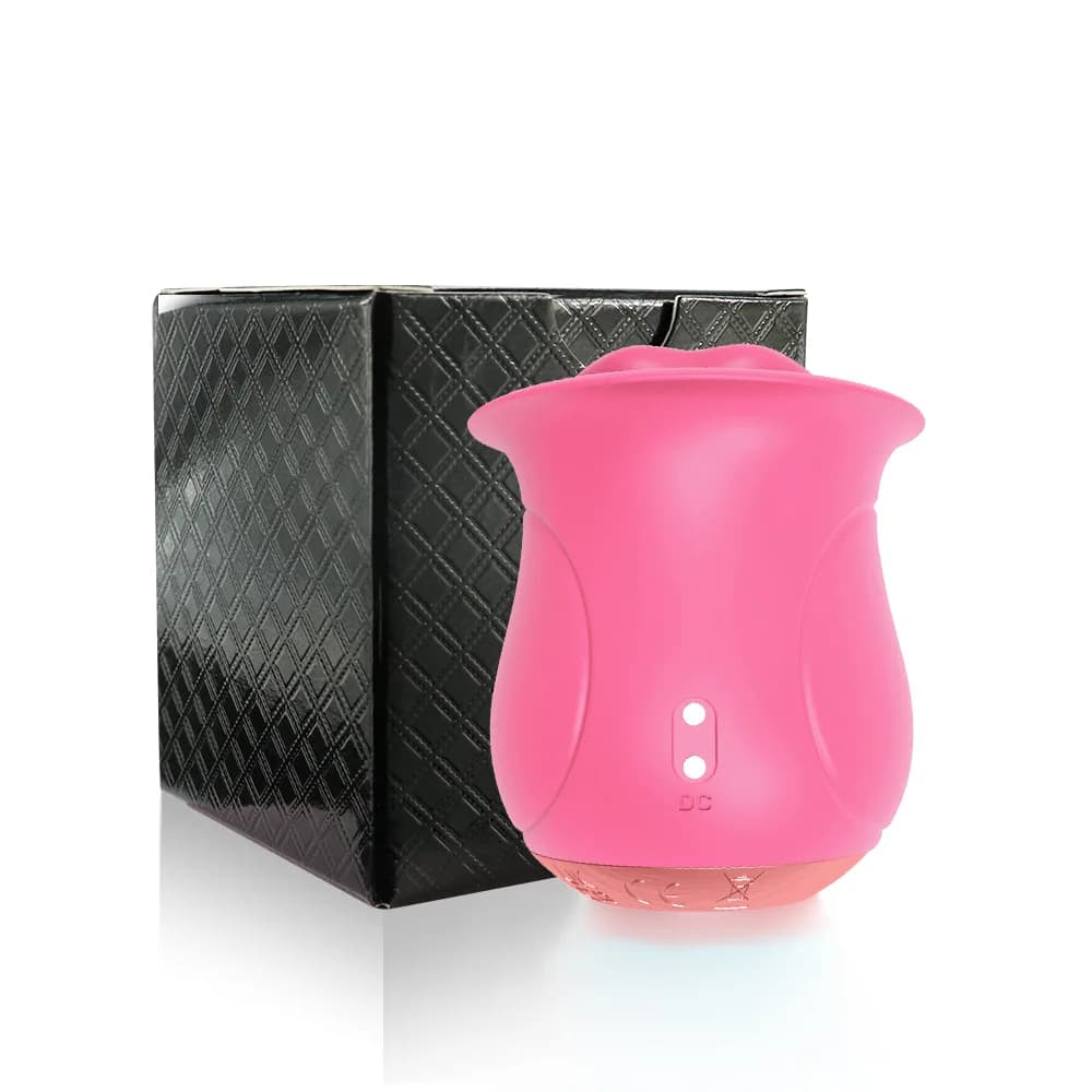Rose clitoral vibrator with moving tongue and ten speeds - image 1