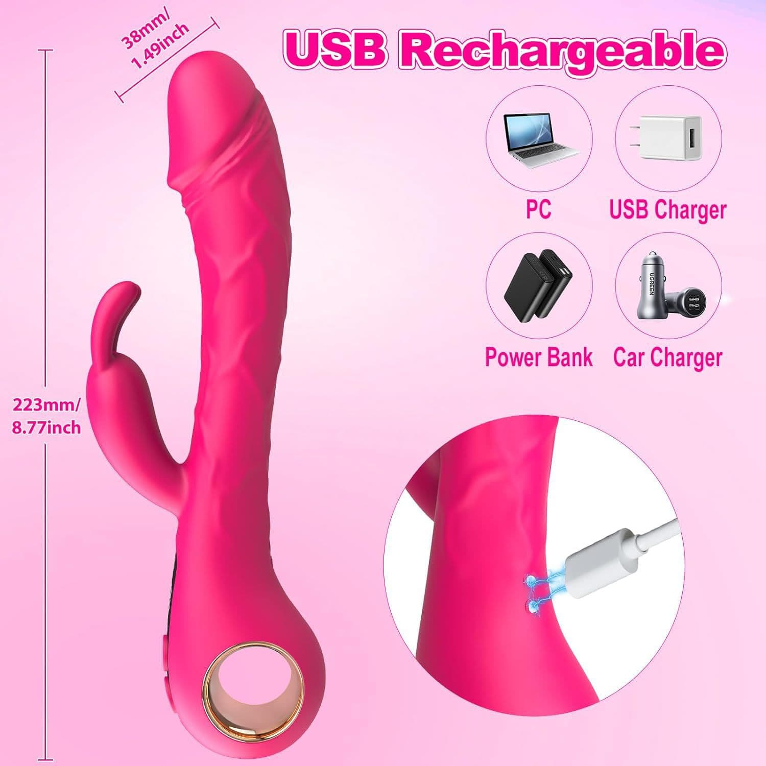 Rabbit Vibrator with Ring Handle - image 1