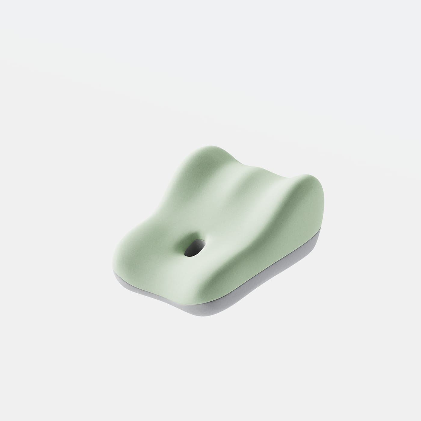 Ergonomic Couples Pillow with Cut-out, Green Grey - image 1