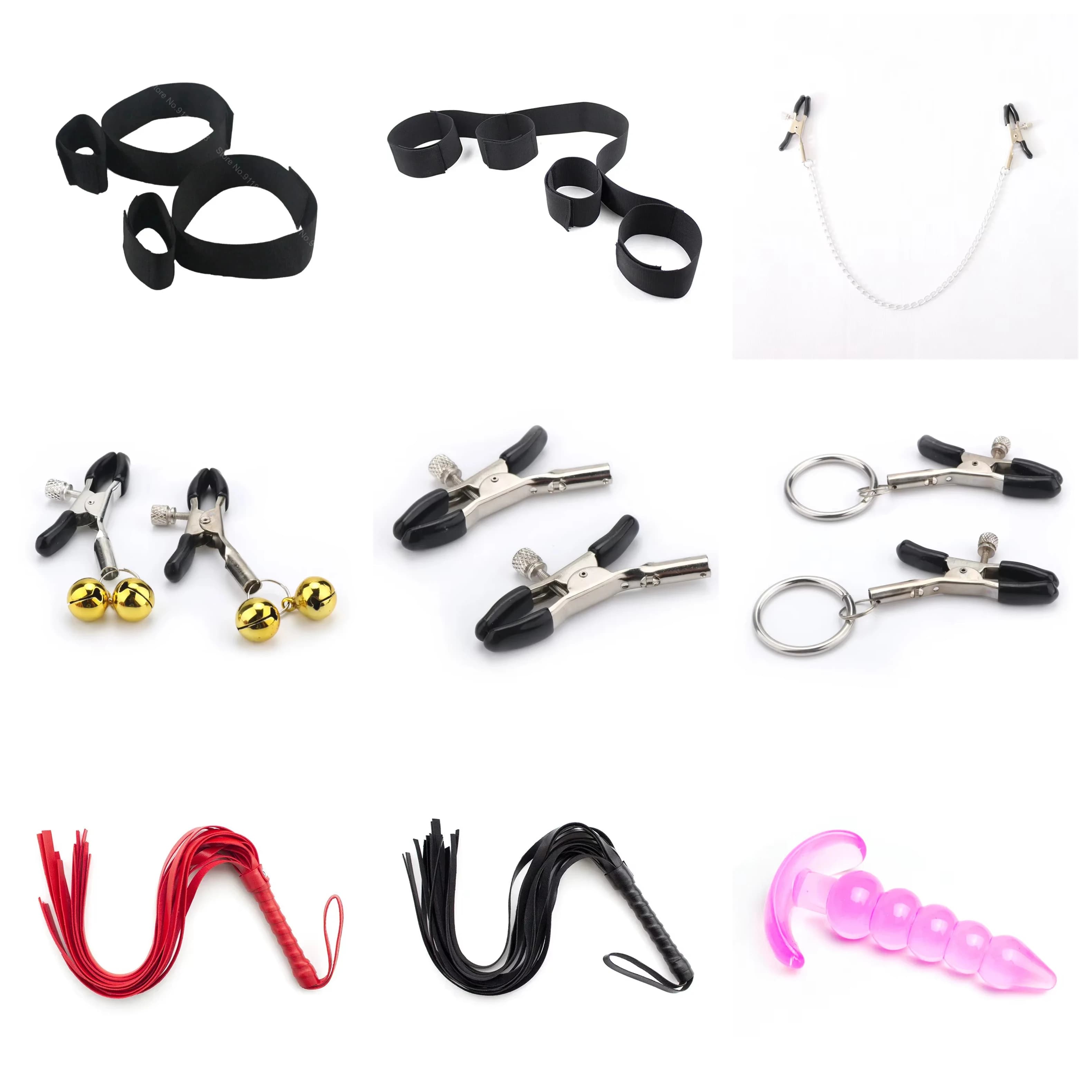 Adjustable bondage restraint cuffs for wrists and ankles - image 1