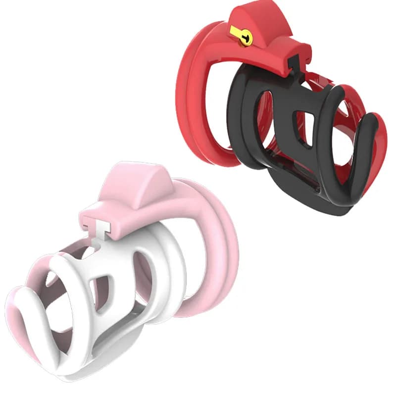 ABS male chastity device with four ring sizes - image 1