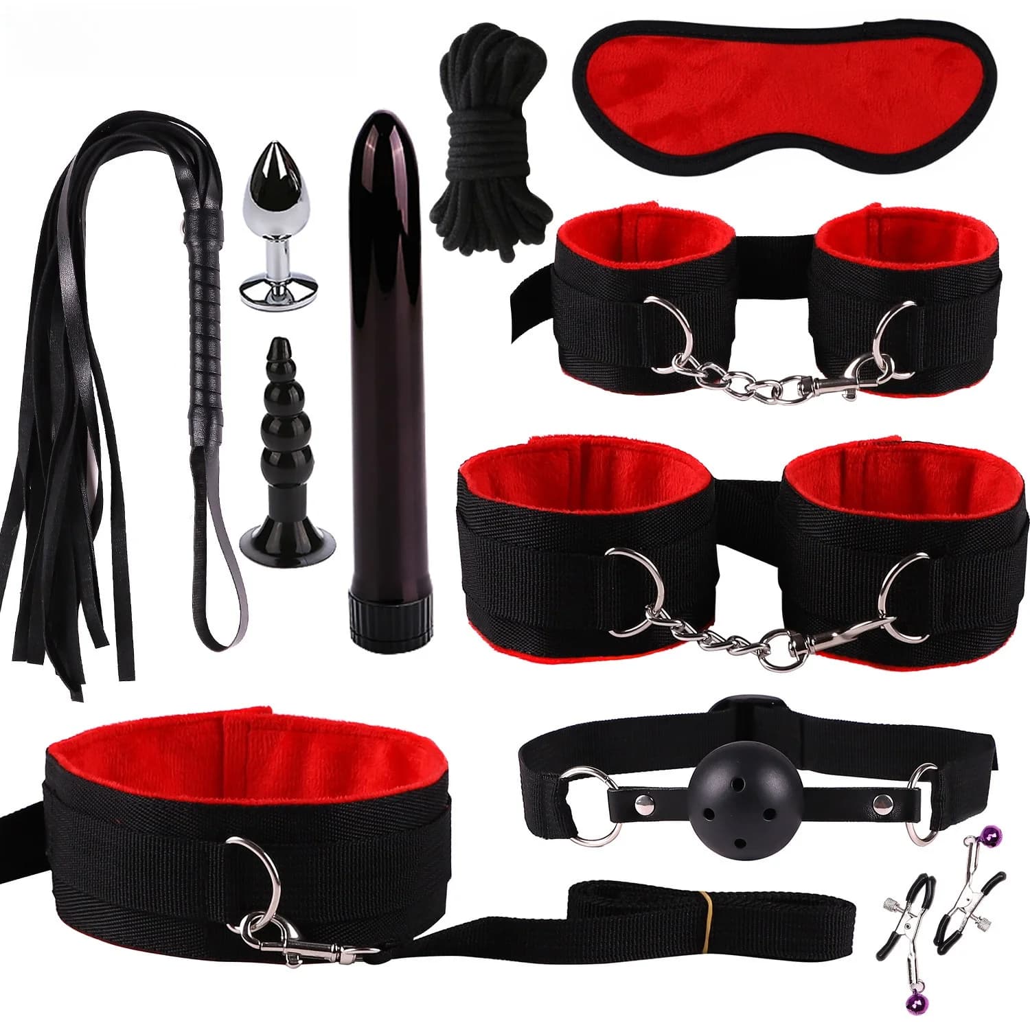 BDSM couples kit with handcuffs and anal plug - image 1