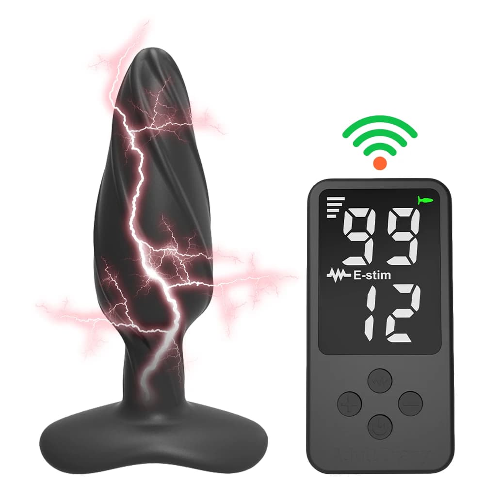 Wireless remote control electric shock vibrating anal plug - image 1
