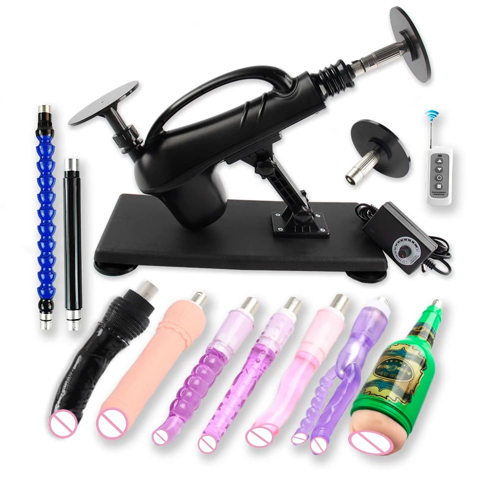 Adjustable telescopic automatic stroking machine with wireless control