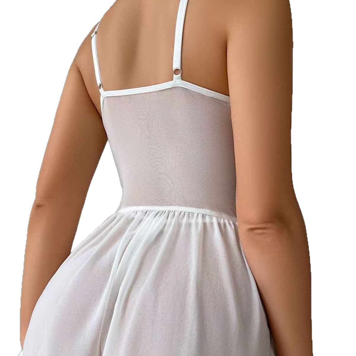 Plus-Size Sheer Camisole and Thong Set - image 1