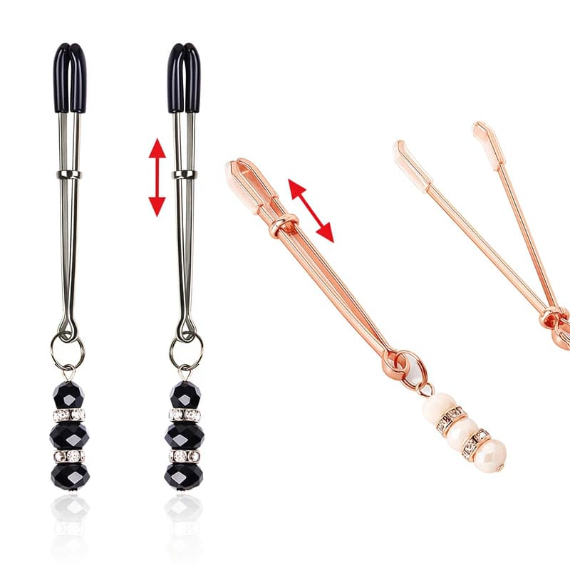 Adjustable silicone nipple clamps for gentle sensory play - image 1