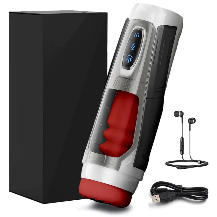 Automatic male masturbator with vibration and suction - image 1
