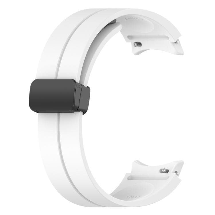 Folding Magnetic Black-clasp Silicone Watch Strap - image 1