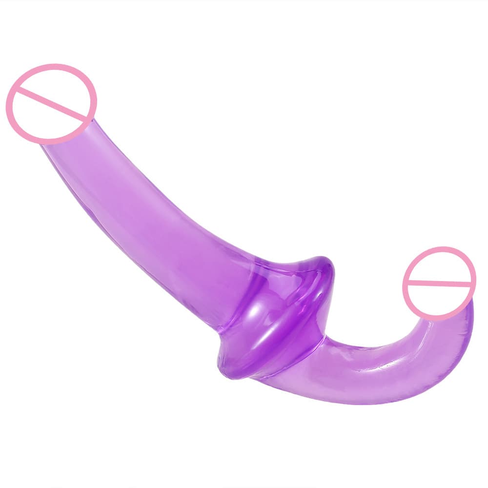 Strapless Double-Ended Jelly Dildo - image 1