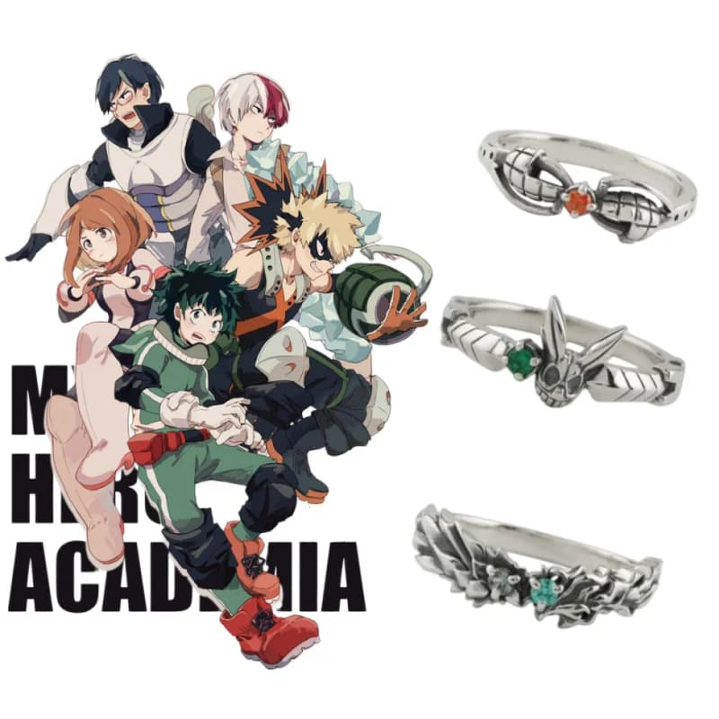My hero academia adjustable cartoon character ring - image 1
