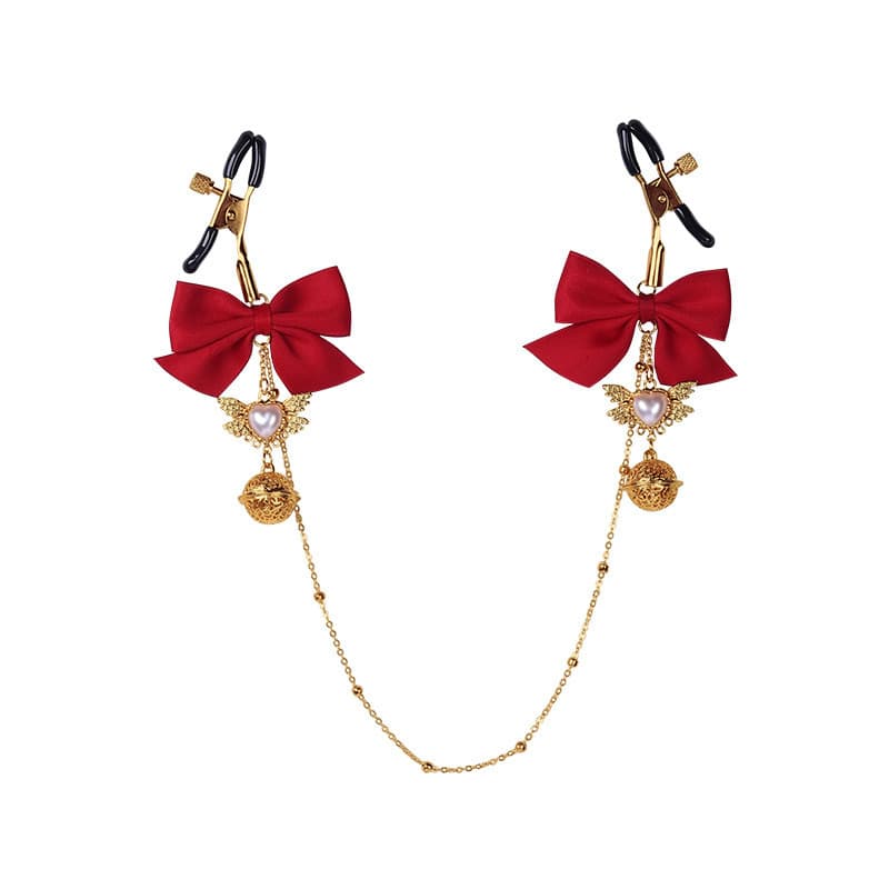 Bow Nipple Clamps with Chain - image 1