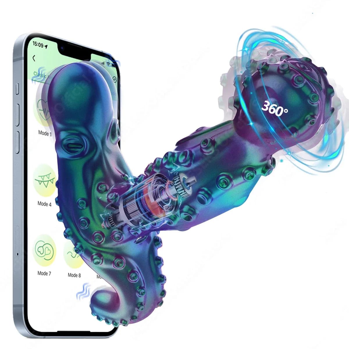 Sex Toys for Adult Anal Plug Rotating Vibrating Butt Plug Vibrator APP Remote Control 360° Rotating Prostate Massager - image 1