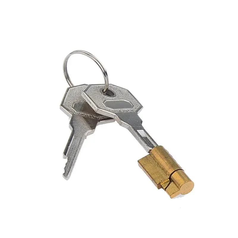 Metal chastity lock and key pendant set - image 1