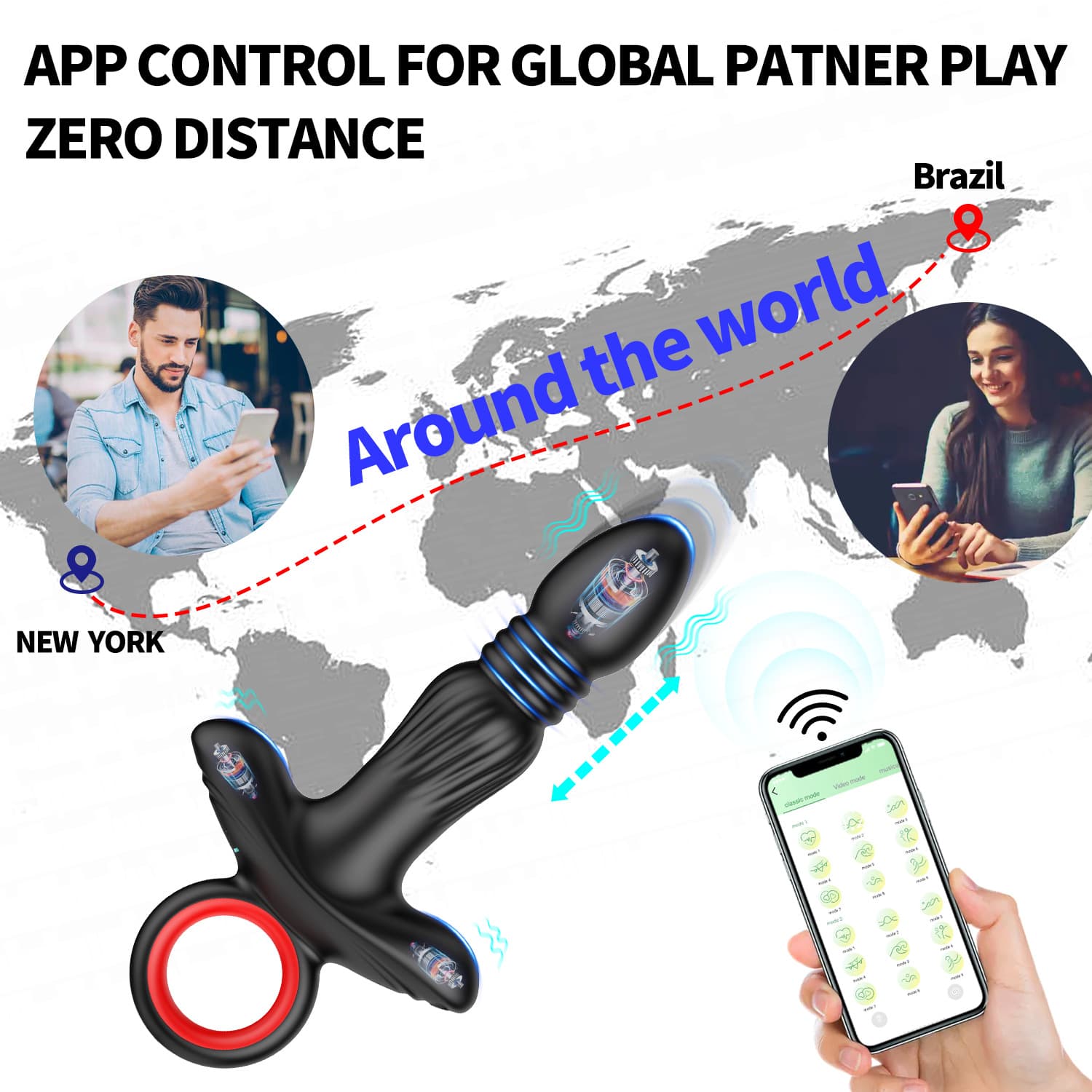 App-Controlled Prostate Plug with Ring - image 1