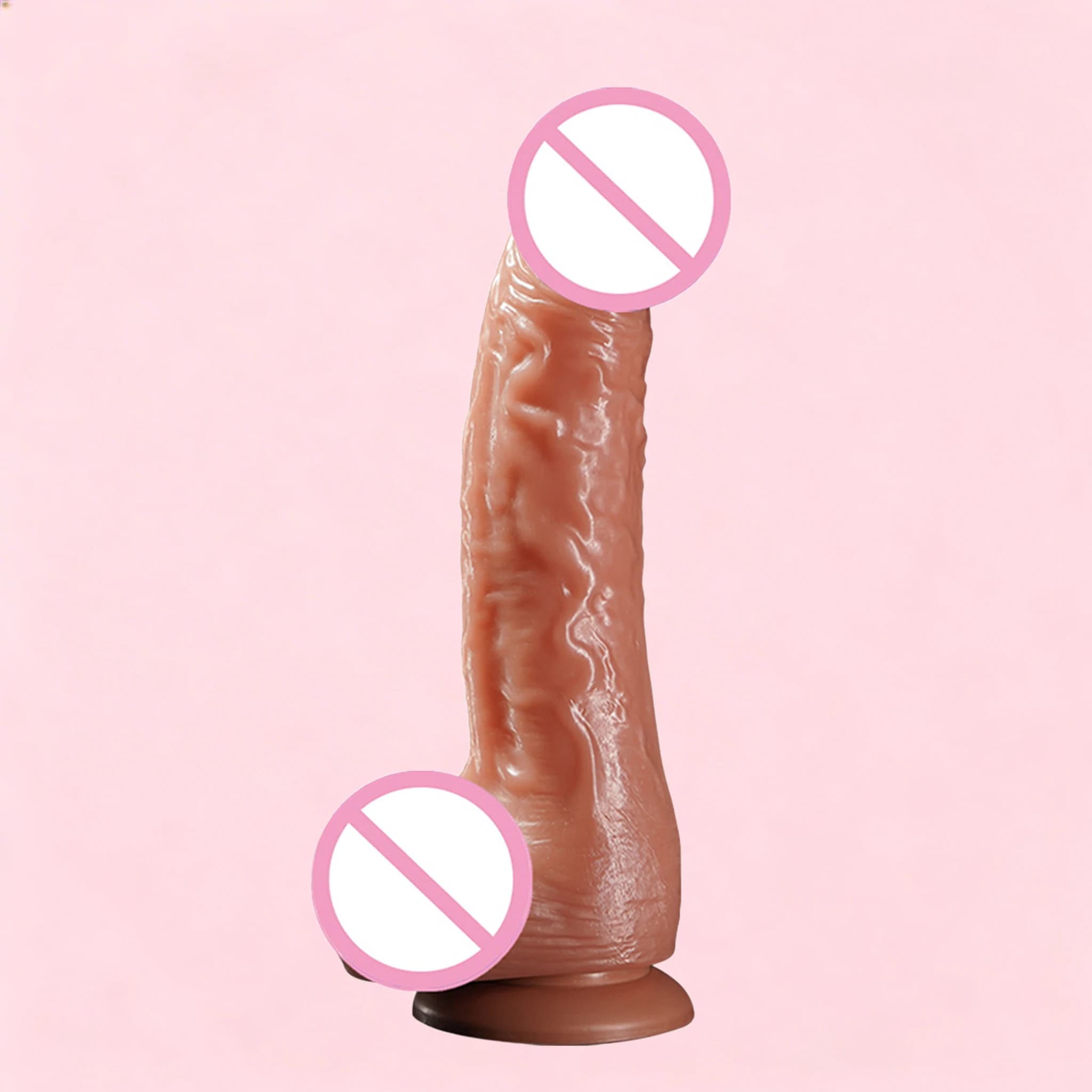 Large realistic dildo with powerful suction base