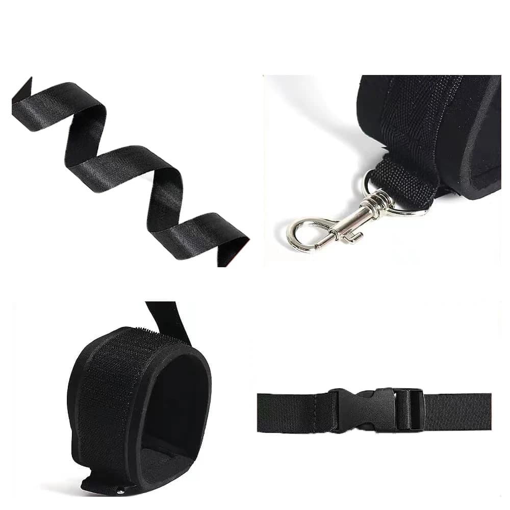 Four corner bed strap and handcuff bondage restraint set - image 1