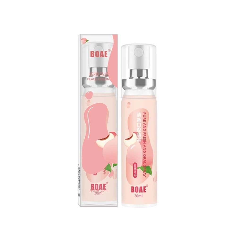 Fruit Flavor Fresh Oral Spray Grape Peach Breath Spray Mouth Freshener Remove Bad Breath Deodorant Peach Grapes Sweet Spray - image 1