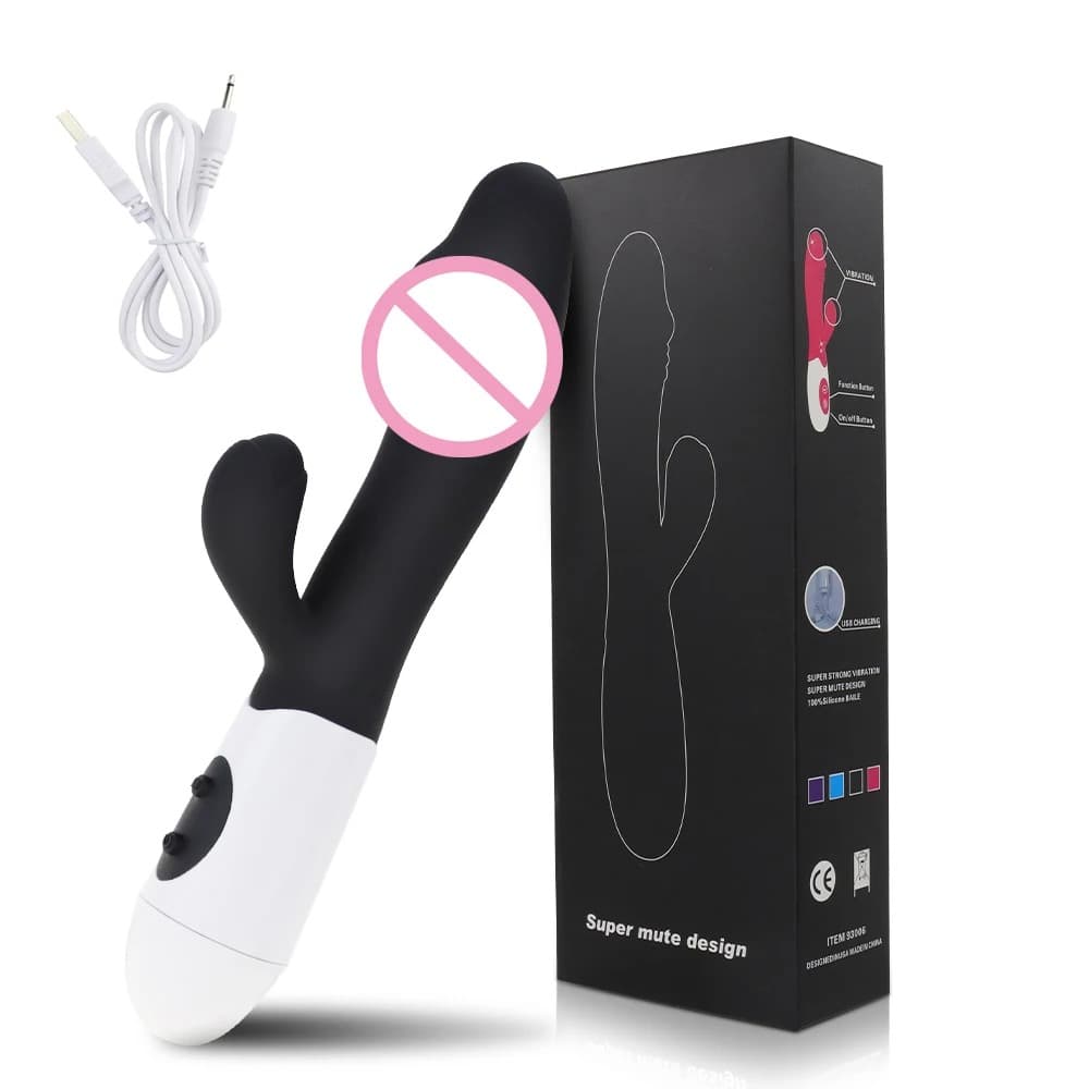 Rabbit Powerful Vibrating Massager Women's G-Spot Vagina Clitoral Nipple Stimulator Sex Toy for Sexy Adult Women Masturbation